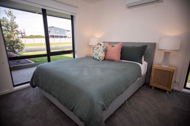 Bedroom in a new home built by Roberts Builders in Peterborough, Victoria.