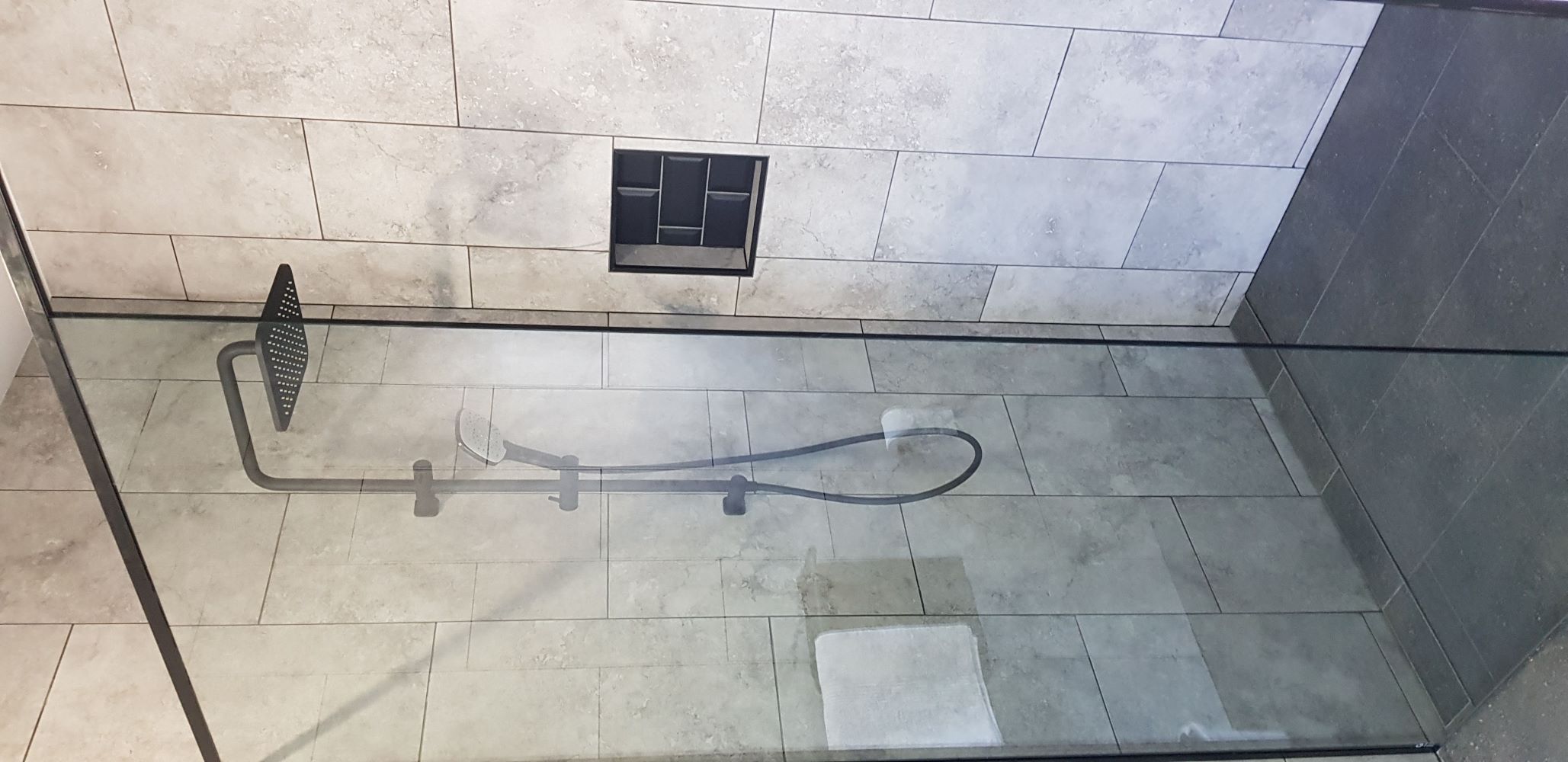 Shower in a new custom home built by Roberts Builders in Port Campbell Victoria on the Great Ocean Road
