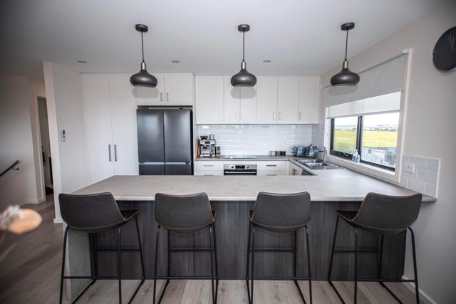 Kitchen in a new custom home built by Roberts Builders in Peterborough, Victoria.