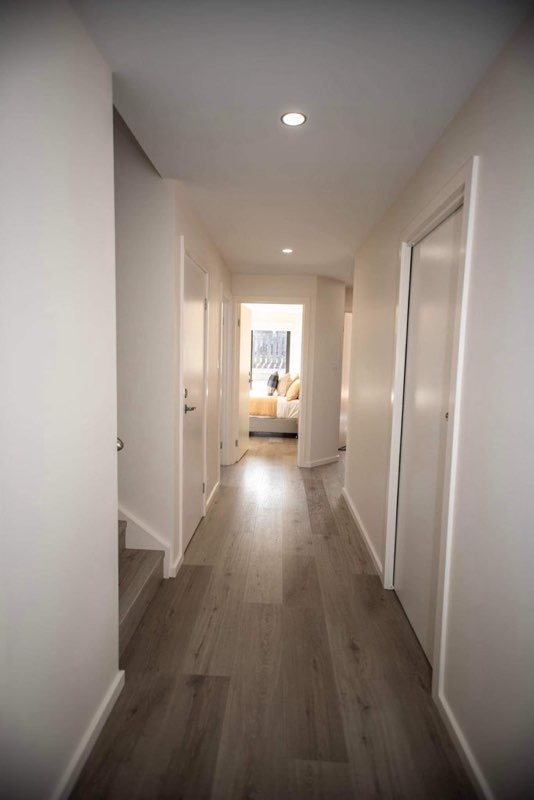 Hallway in a new home built by Roberts Builders in Peterborough, Victoria.