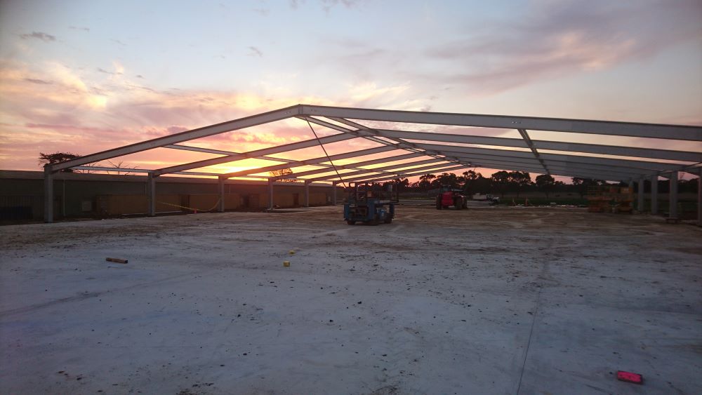 New Commercial Shed Installation - Casaccio Egg Farm Terang by Roberts Builders