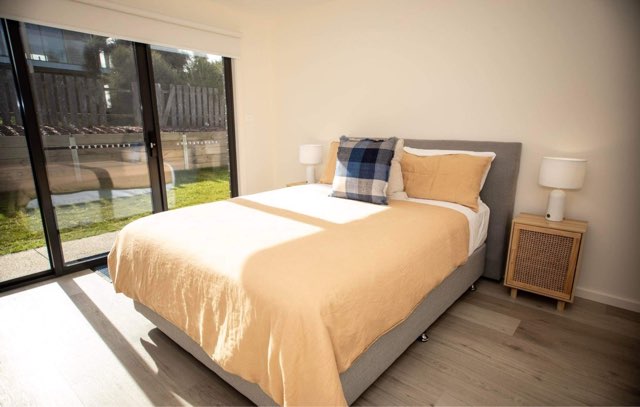 Bedroom in a new home built by Roberts Builders in Peterborough, Victoria.