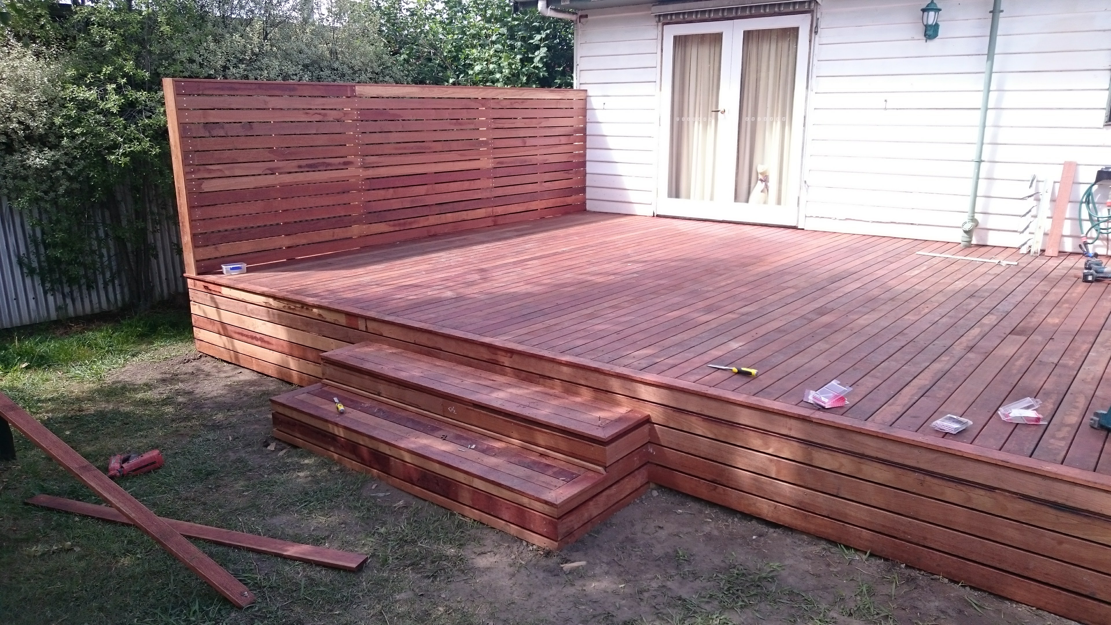 New outdoor deck built by Roberts Builders in Cobden in the Corangamite Shire Victoria