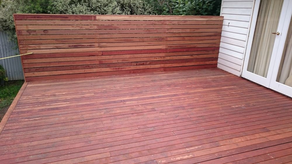 New outdoor deck built by Roberts Builders in Cobden in the Corangamite Shire Victoria