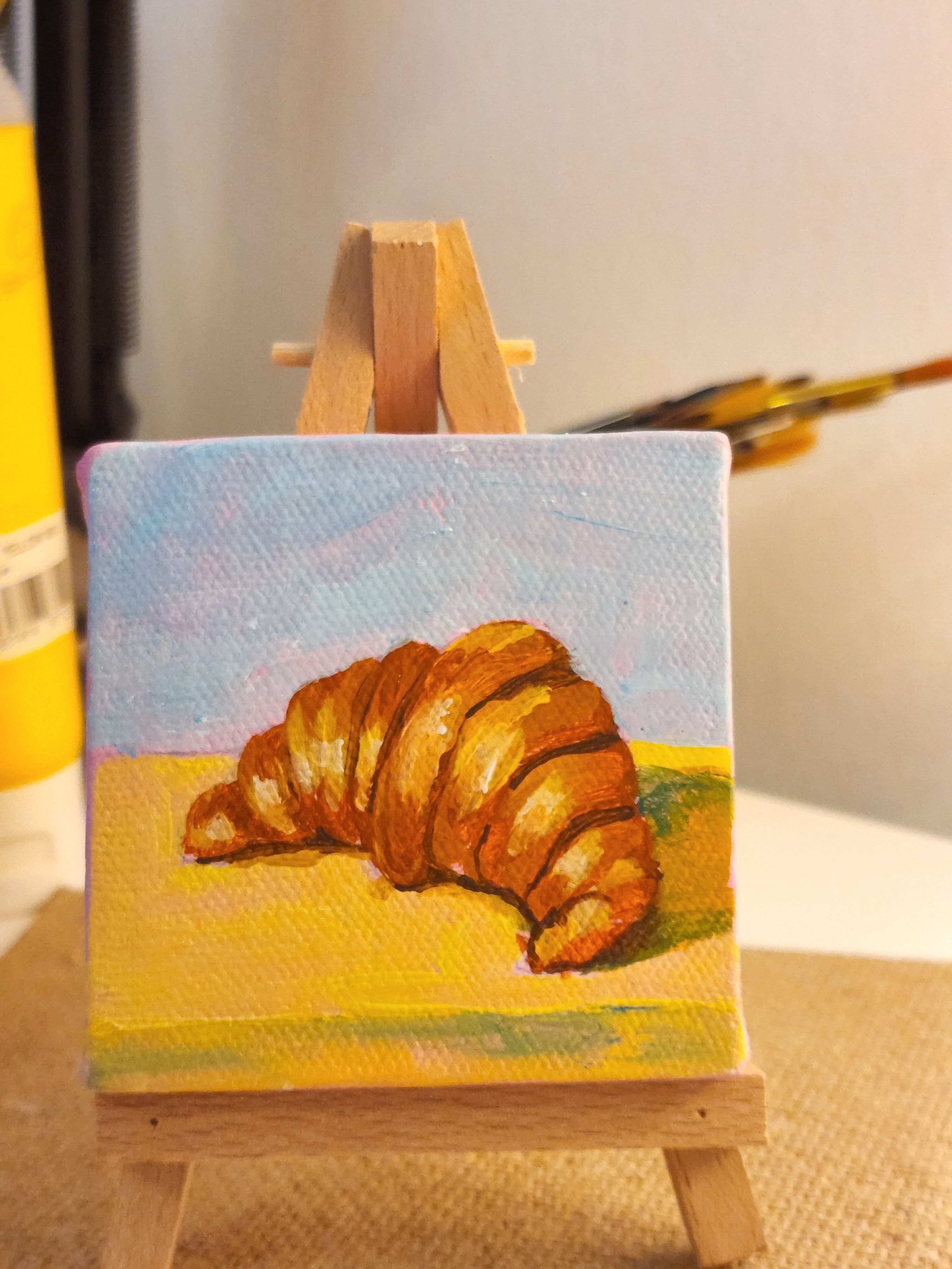 Croissant Mini Painting