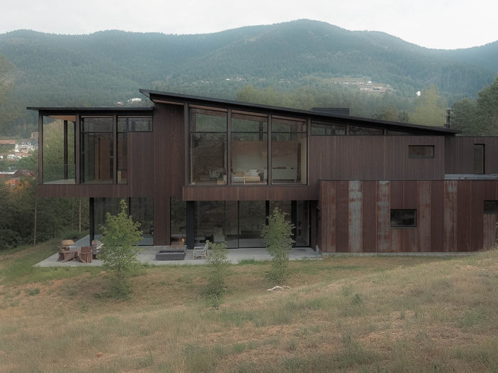 Contemporary multi level house plans and custom home design in Tahoe.
