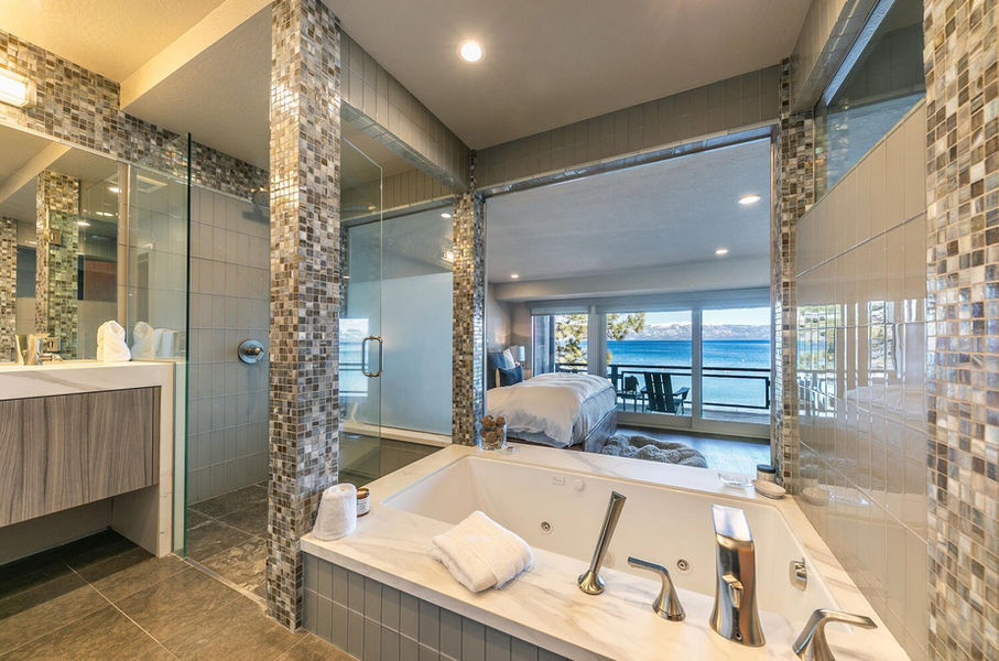 Lake Tahoe residential design by MASTRIDICASA showing lakefront deck planning, outdoor living space, site constraints, TRPA considerations, and permit-ready residential design coordination.