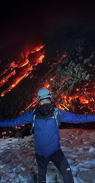 Colata lavica Etna 15 Febbraio 2025