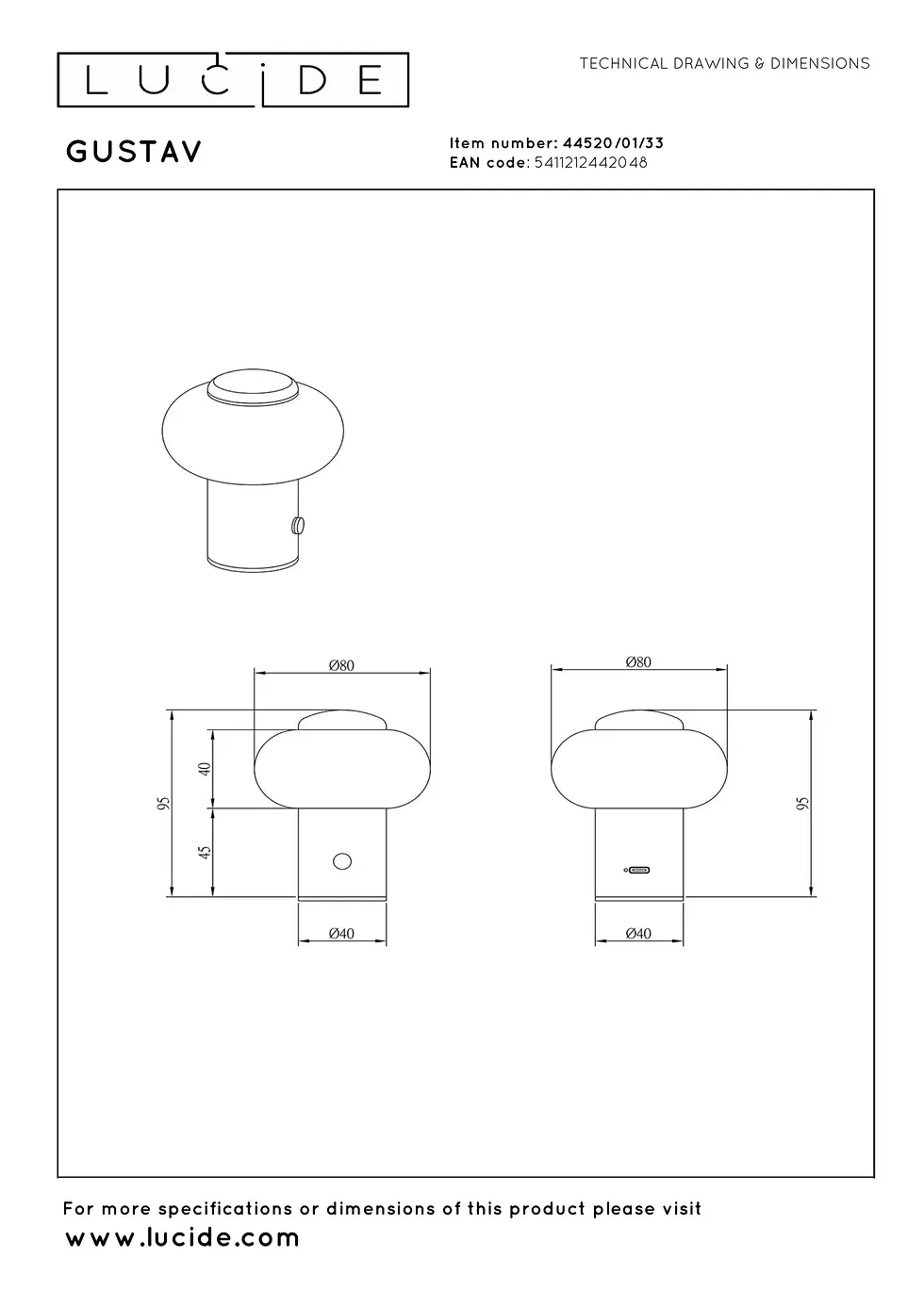 Thumbnail: GUSTAV - Dimmanlegur