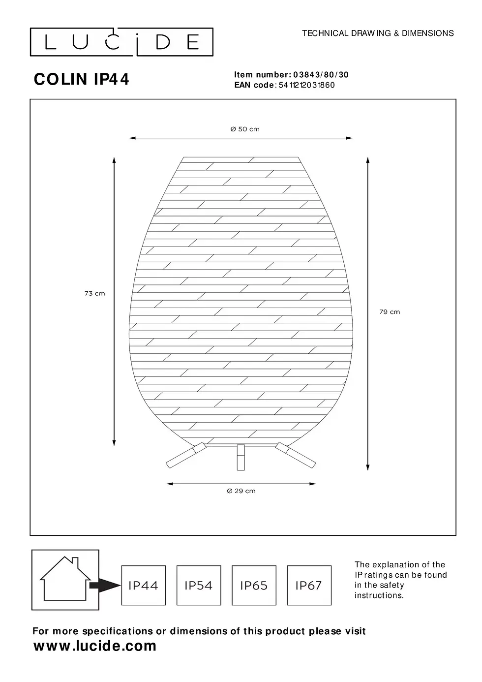 Thumbnail: COLIN HLEÐSLULAMPI IP44