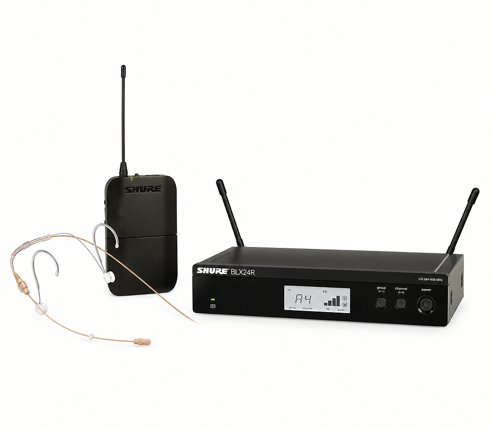 Alquiler Micrófono Diadema Shure DH5T/O-MTQG (Waterproof) + Receptor BLX24R