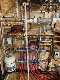 complex plumbing in boiler system