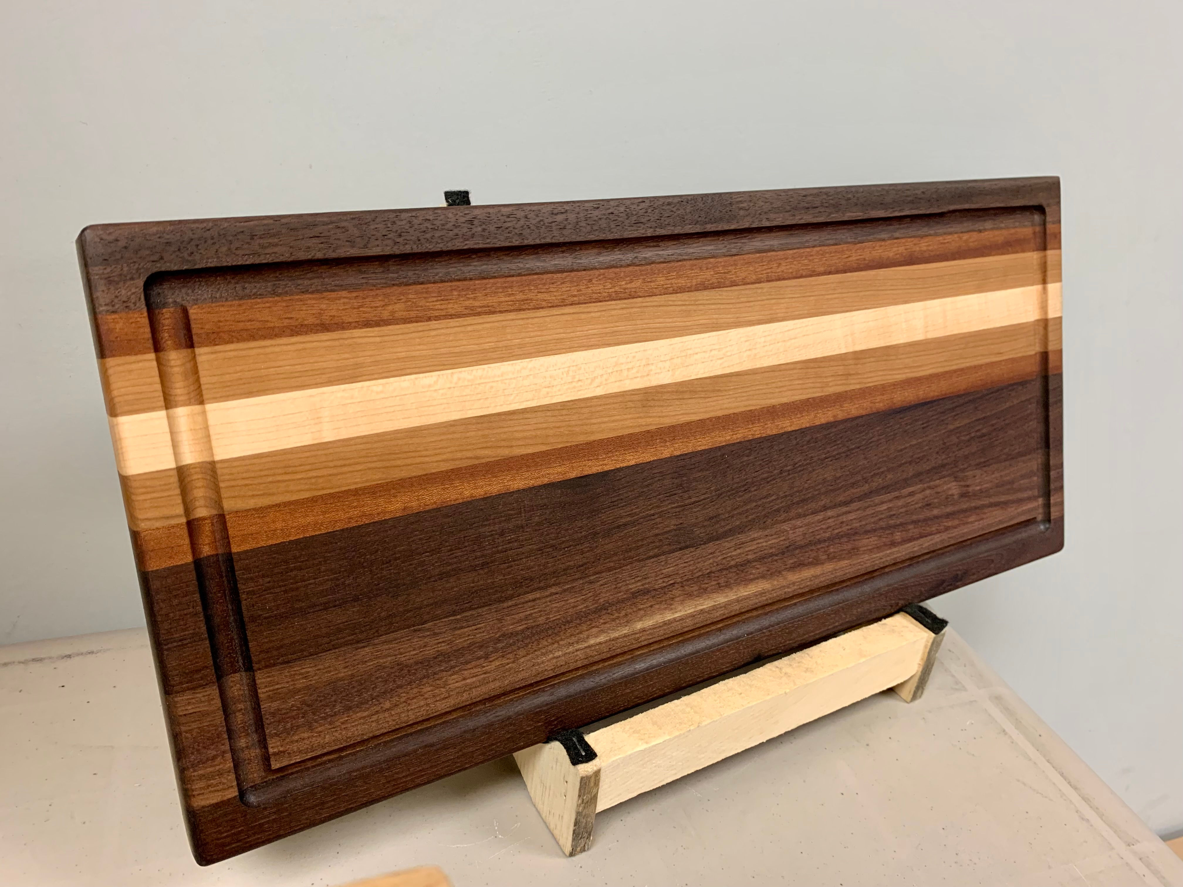 Mahogany, Maple & Walnut Cutting Board