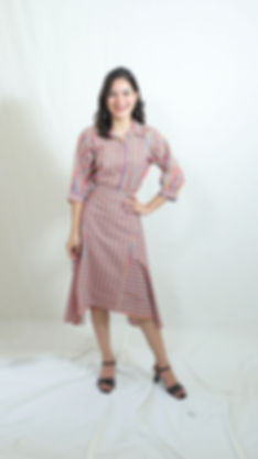 Bright Stripe Skirt Co-Ord Set