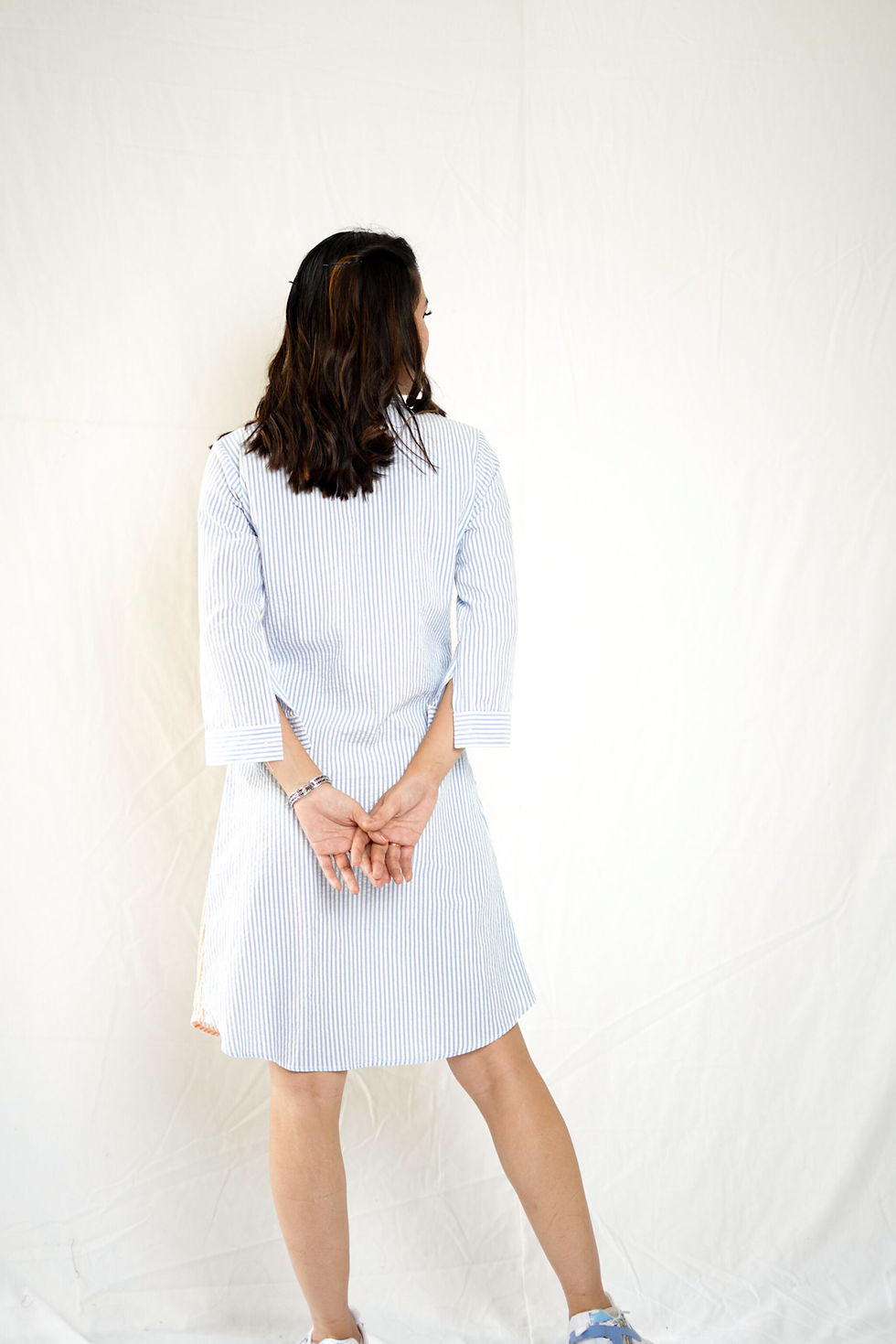 Thumbnail: Sky/Orange Stripe Tunic Shirt