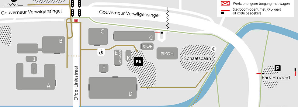 Parkingplan rond de Elfde Liniestraat PXL-NeXT