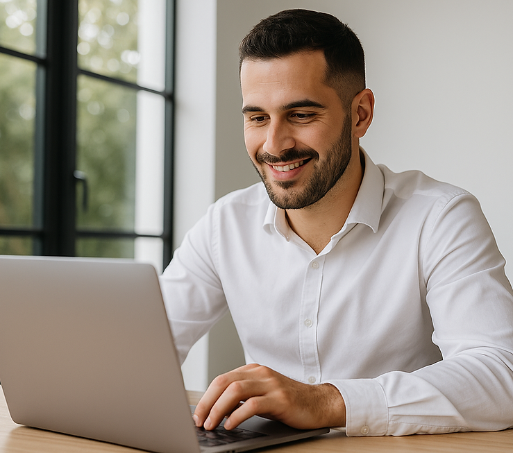 Employee working on Email Marketing by Merx Marketing Ltd