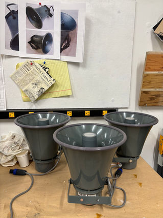 Horn Speaker.
Before distressing.