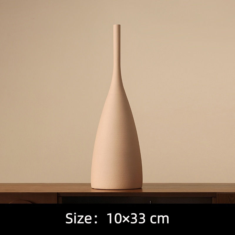 Thumbnail: Nordic Minimalist Morandi  Vase Vintage brushed texture ceramic vase Vintage bru