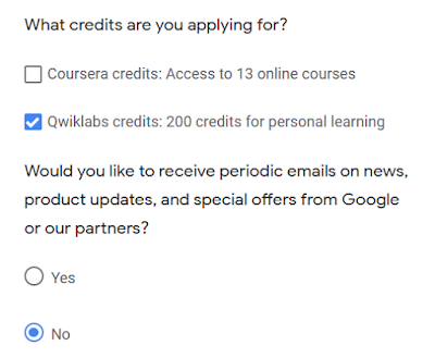 Qwiklabs credits and Google Cloud Courses for free