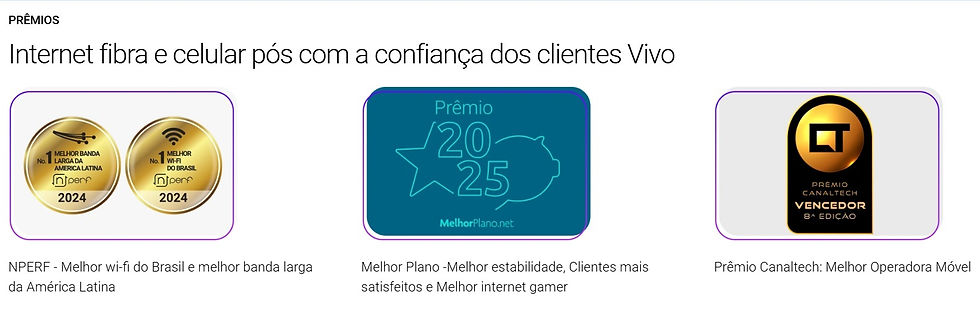 Vivo Fibra Internet celular TV WiFi