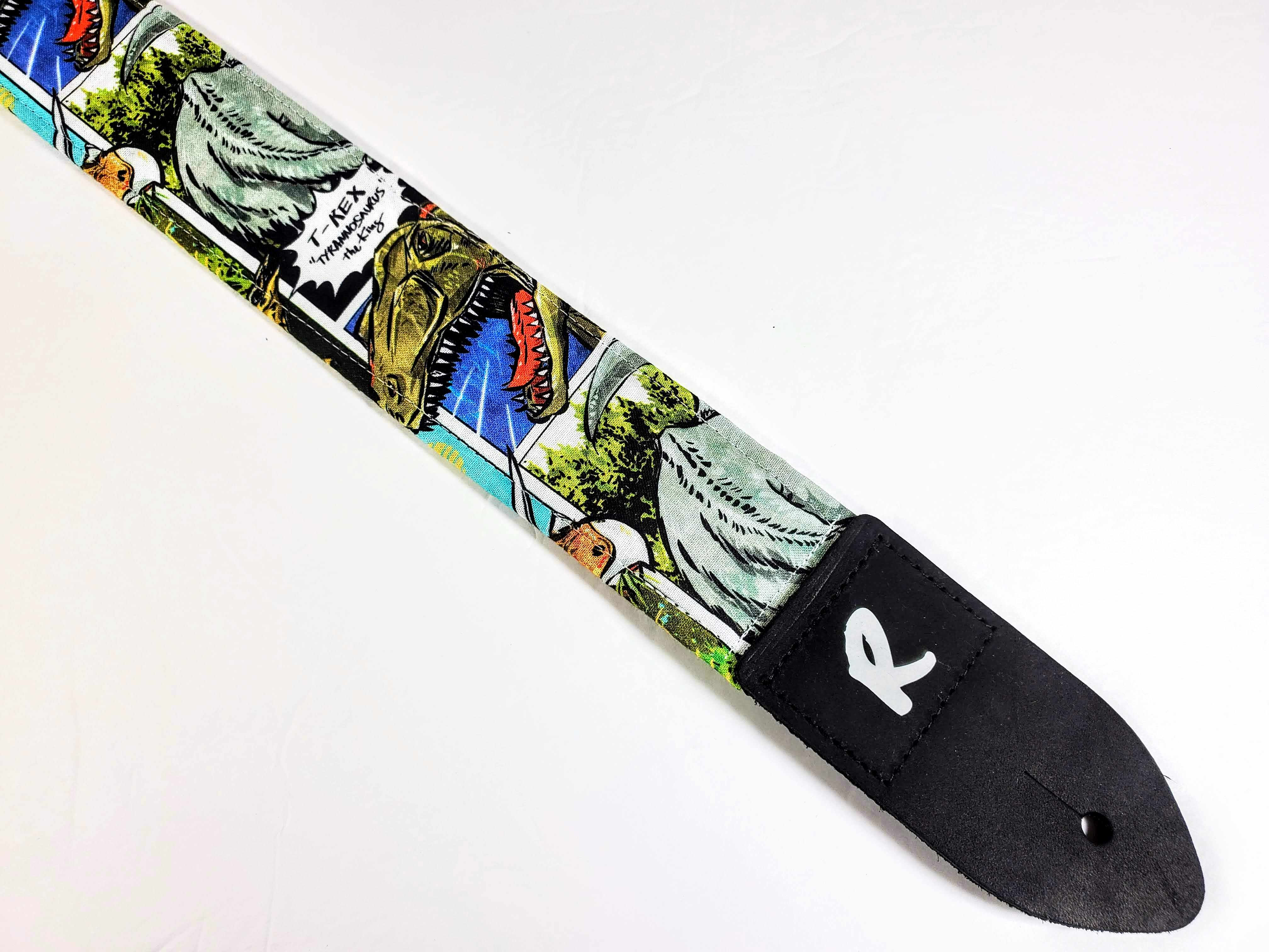 Tyrannosaurs Rex Guitar Strap-DINOSAUR Guitar Strap - Dinosaur Guitar Strap -