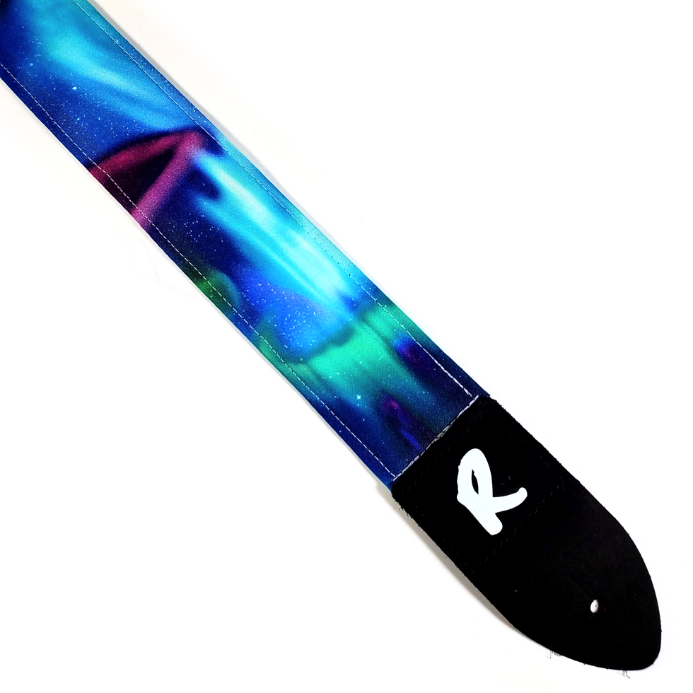 Aurora Borealis Guitar Strap - Northern Lights Guitar Strap - Double Padded -