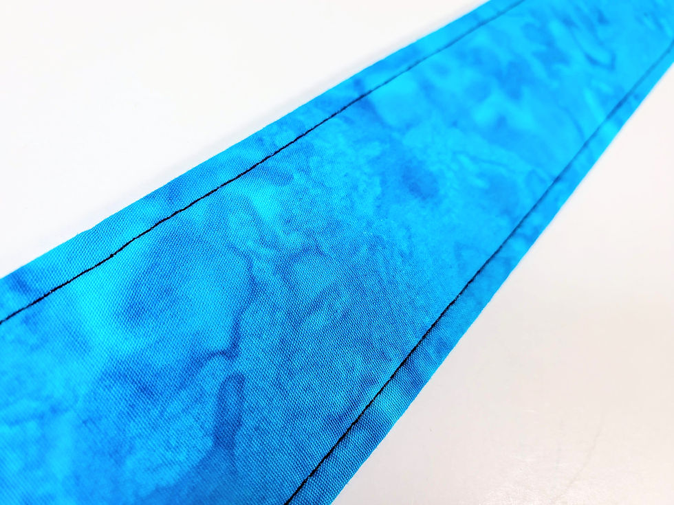Thumbnail: Indian Batik Blue Guitar Strap-Ocean Guitar Strap- Cerulean Blue Batik Guitar