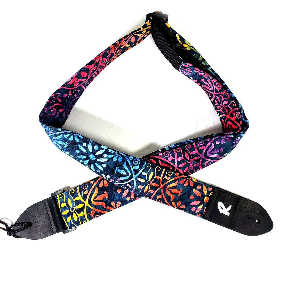 Thumbnail: Decorative TIE DYE Print Guitar Strap - Colorful - Retro