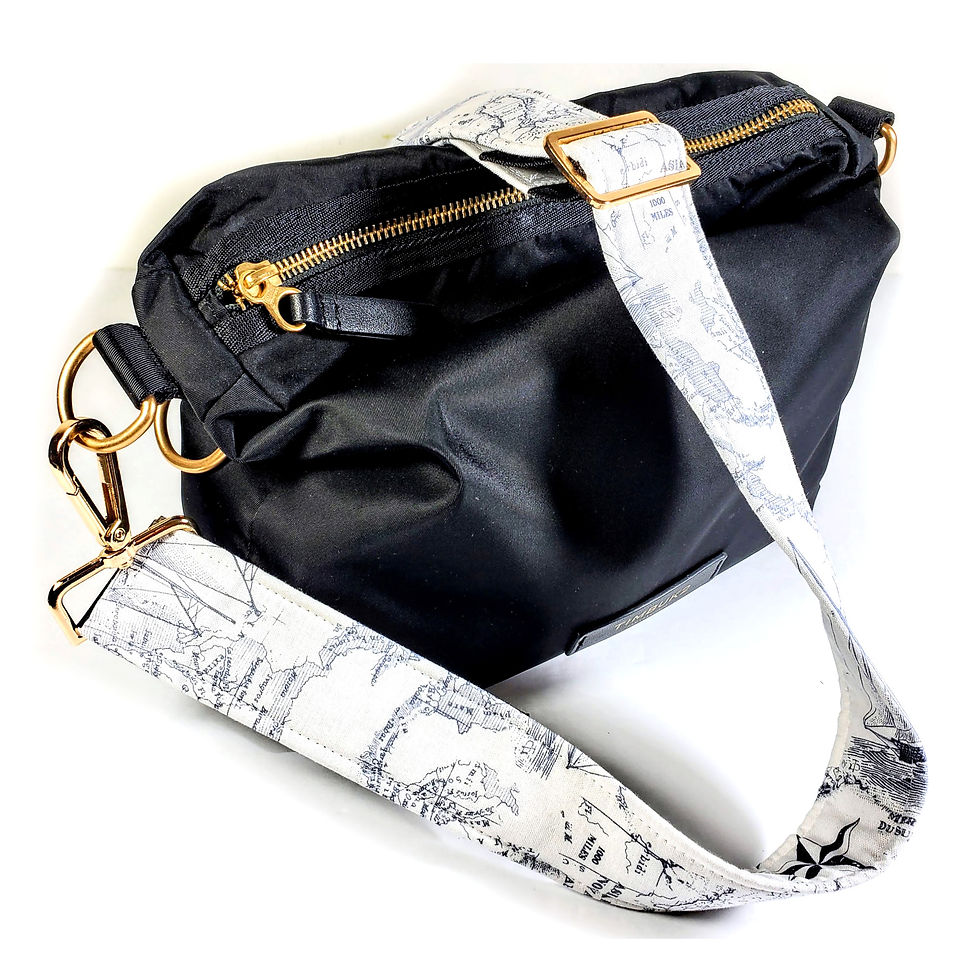 Thumbnail: Nautical Guitar Style Bag Strap -White Boat Guitar Style Bag Strap -