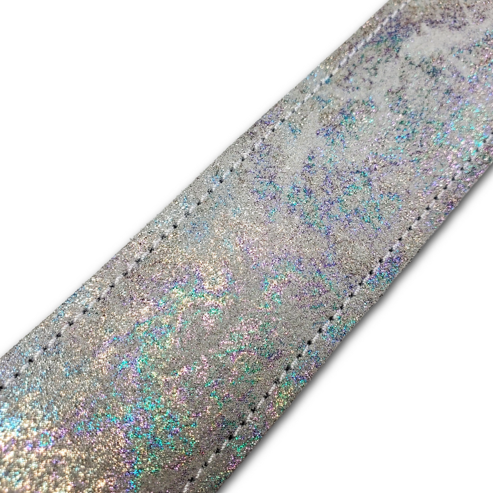 Thumbnail: Shimmer Gray Leather Purse Strap | Sparkle Premium Leather Bag Strap