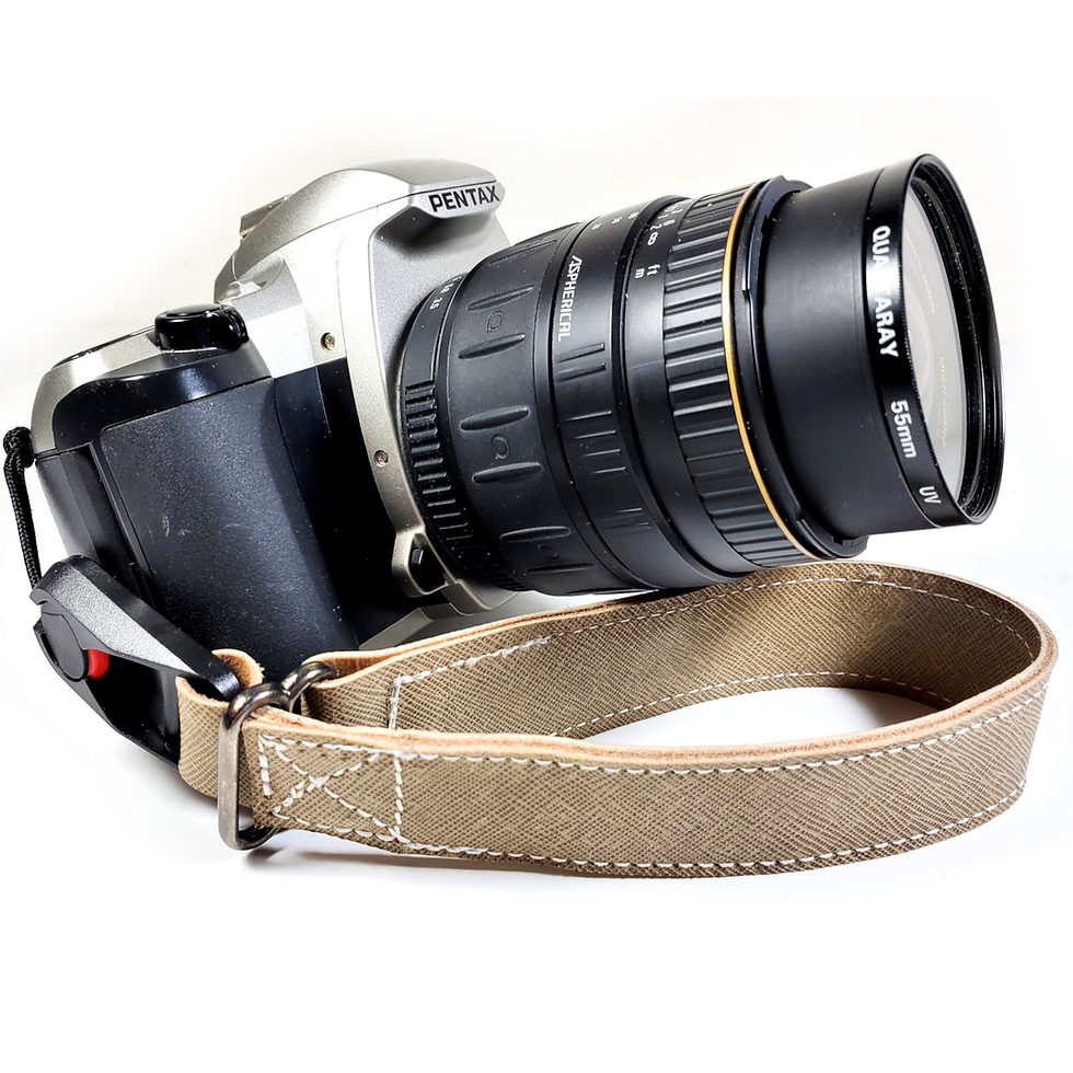 Thumbnail: Light Brown Leather Quick Release Camera Wrist Strap-Brown Camera Strap