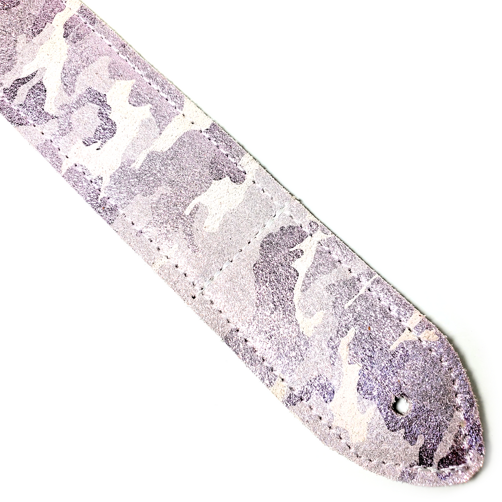 Thumbnail: Pink Camo Premium Leather Ukulele Strap - Sparkle Camouflage Ukulele Strap