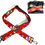 Thumbnail: Cross Body Red Japanese Floral Guitar Style Bag Strap - Custom Color-