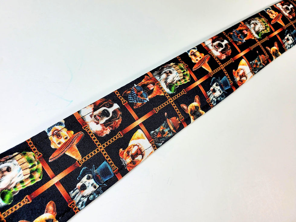 Thumbnail: Dapper Dogs Guitar Strap-Dogs in Hats Cute Dogs-Puppy Dogs- Cute Puppies -