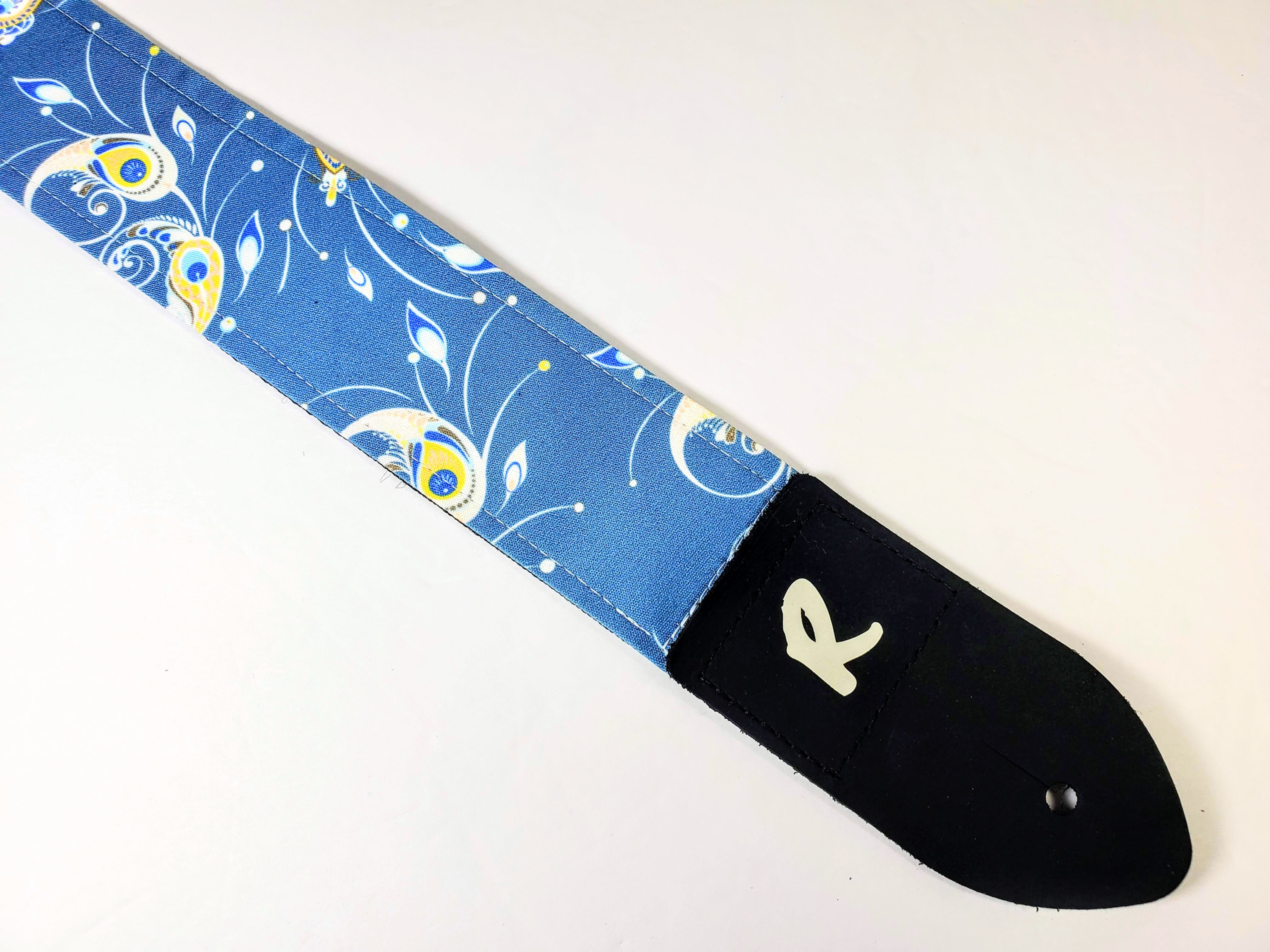Peacock Feather Guitar Strap - Guitar Strap Peacock Feathers