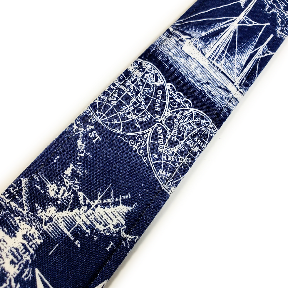 Thumbnail: Blue Cross Body Nautical Guitar Style Bag Strap -Blue Boat Guitar Style Bag Stra