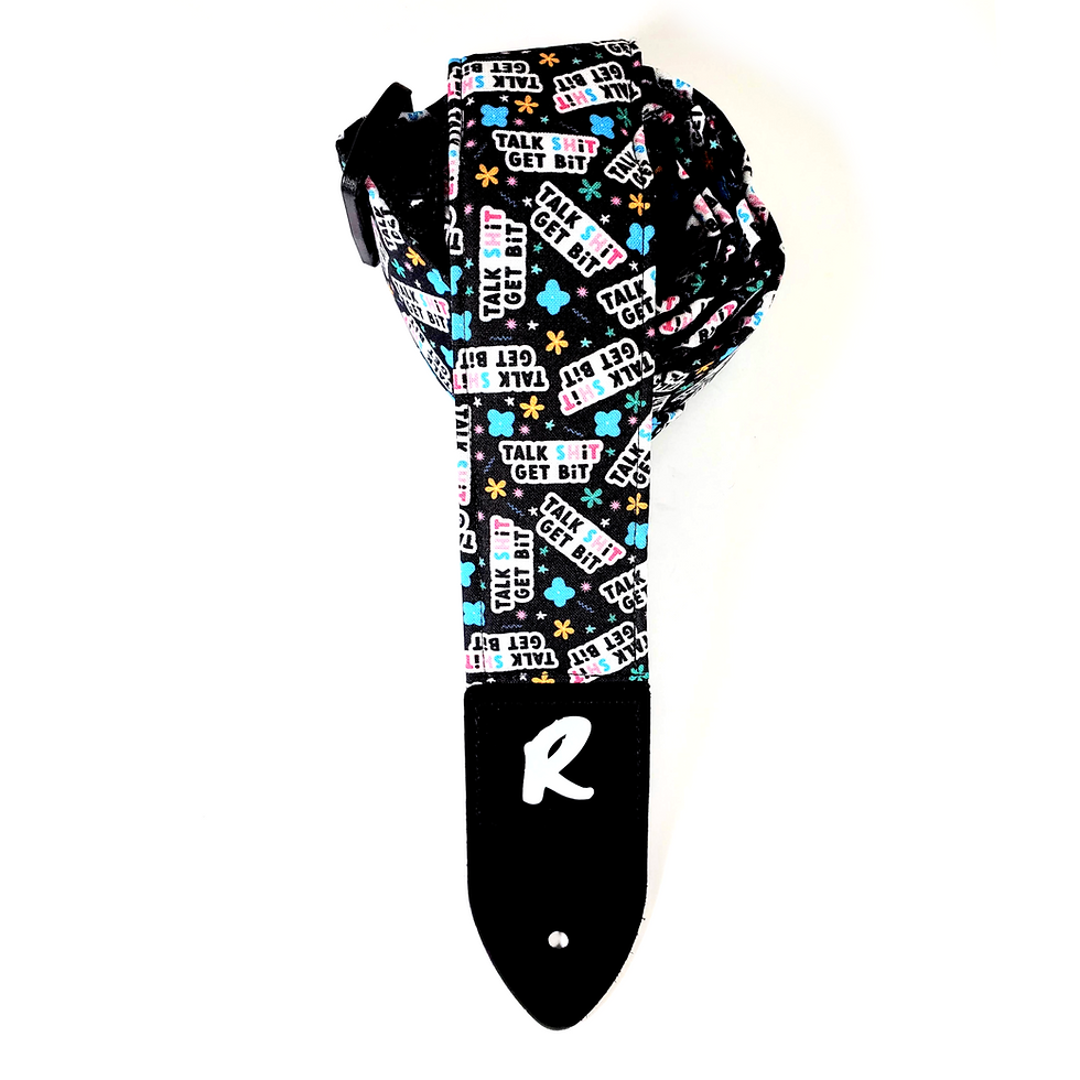 Thumbnail: Talk Shit Get Bit Guitar Strap - Multicolor Guitar Strap-