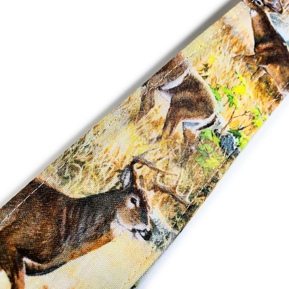 Thumbnail: Buck Guitar Strap - Deer Hunting Guitar Strap - Hunters Double Padded Guitar