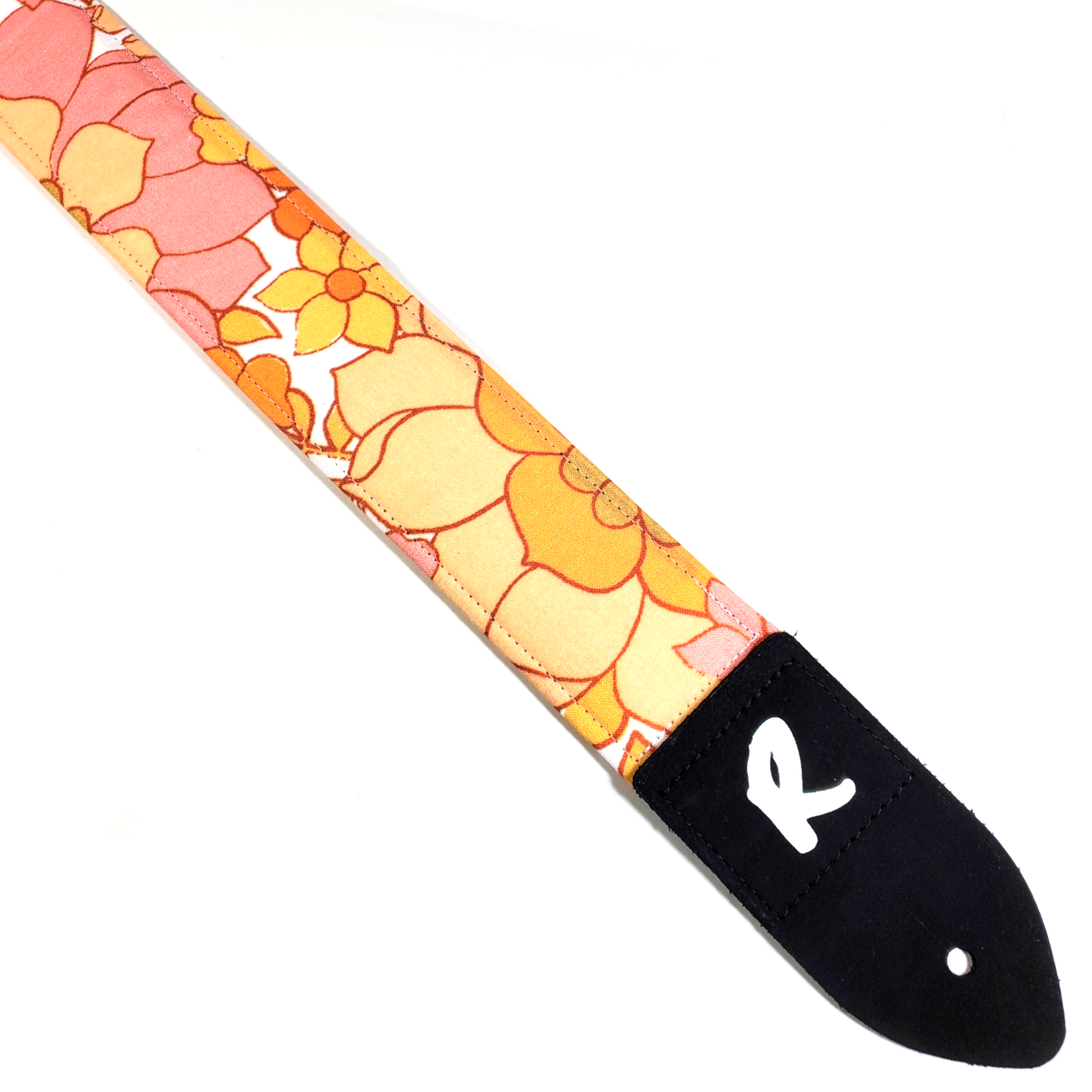 Retro Flower Guitar Strap- Colorful Flower Guitar Strap-Handmade -