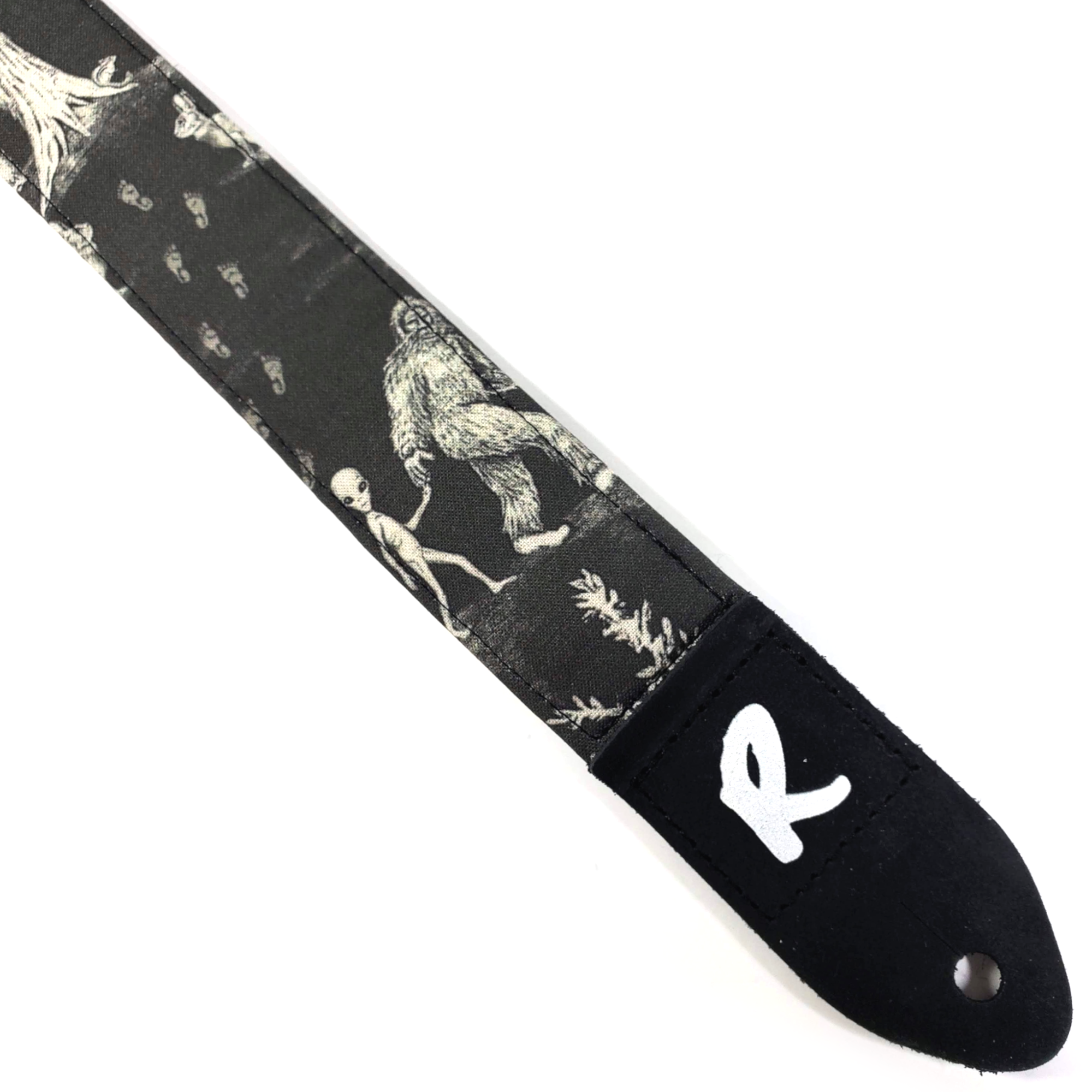 Vintage Alien Bigfoot Ukulele Strap - Yeti Alien Ukulele Strap -Handmade -
