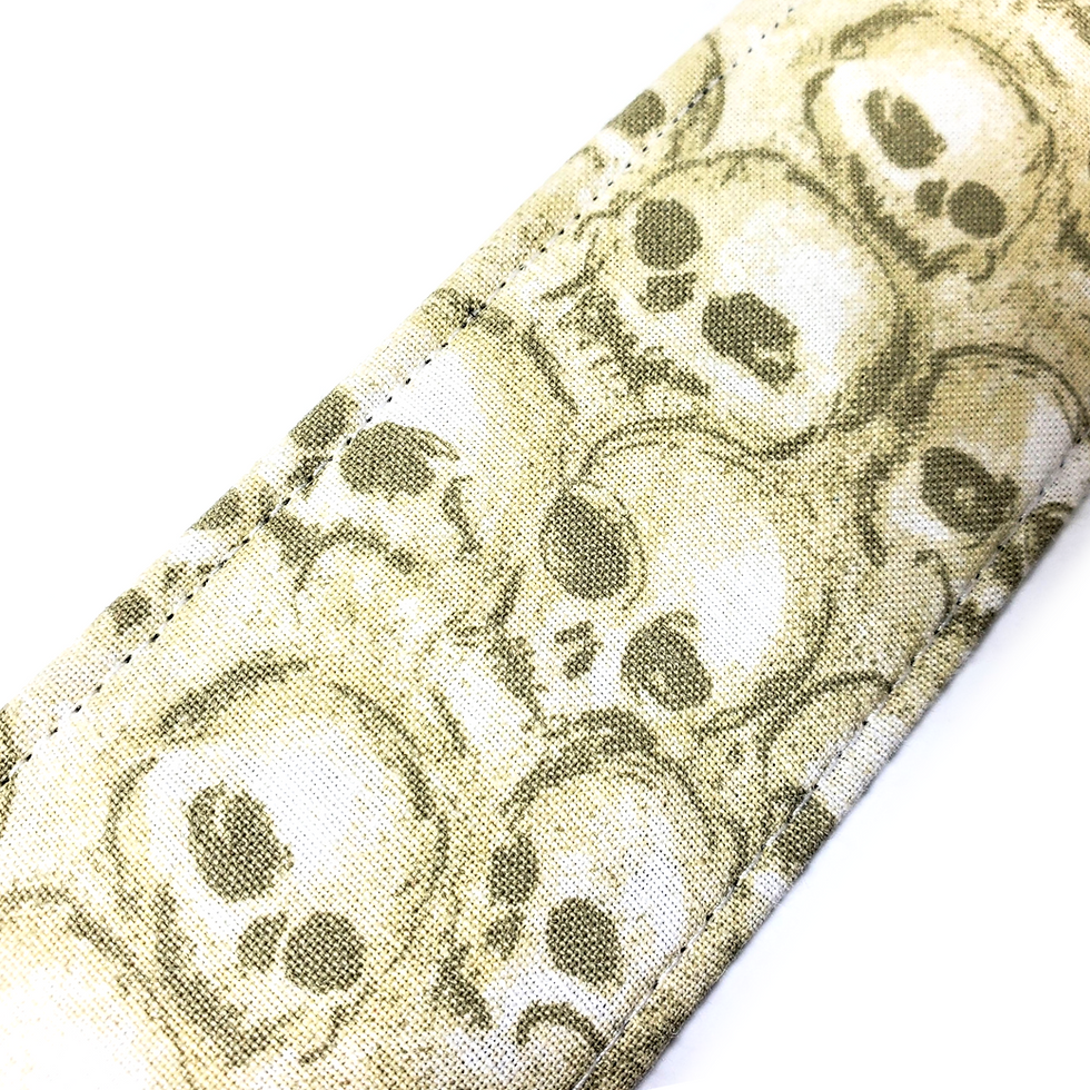 Thumbnail: Skulls Guitar Strap - Skull Guitar Strap -Double Padded - Hand Crafted -