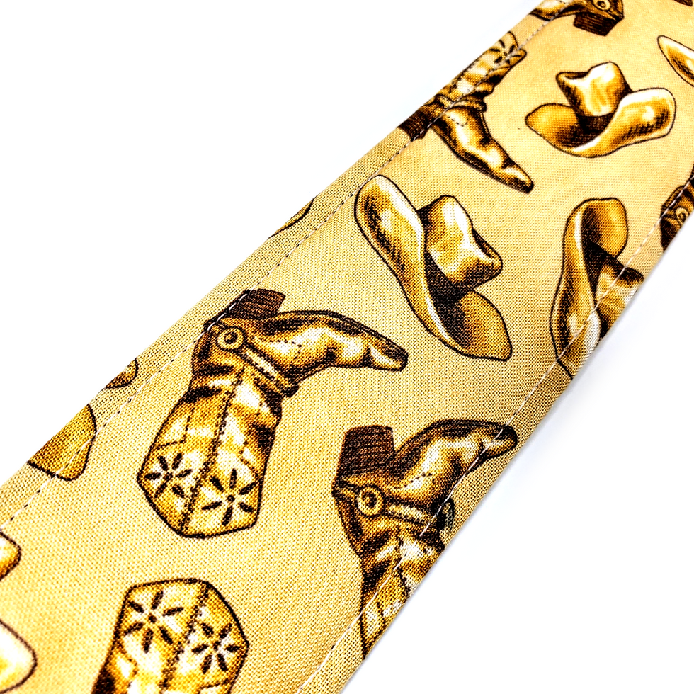 Thumbnail: Cowboy Boot Guitar Strap -  Country Western Guitar Strap-Double Pa