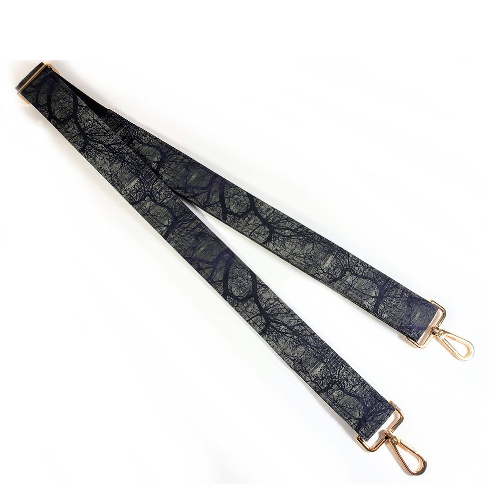 Thumbnail: Night Tree Guitar Style Bag Strap - Tree Silhouette Guitar Style Bag Strap