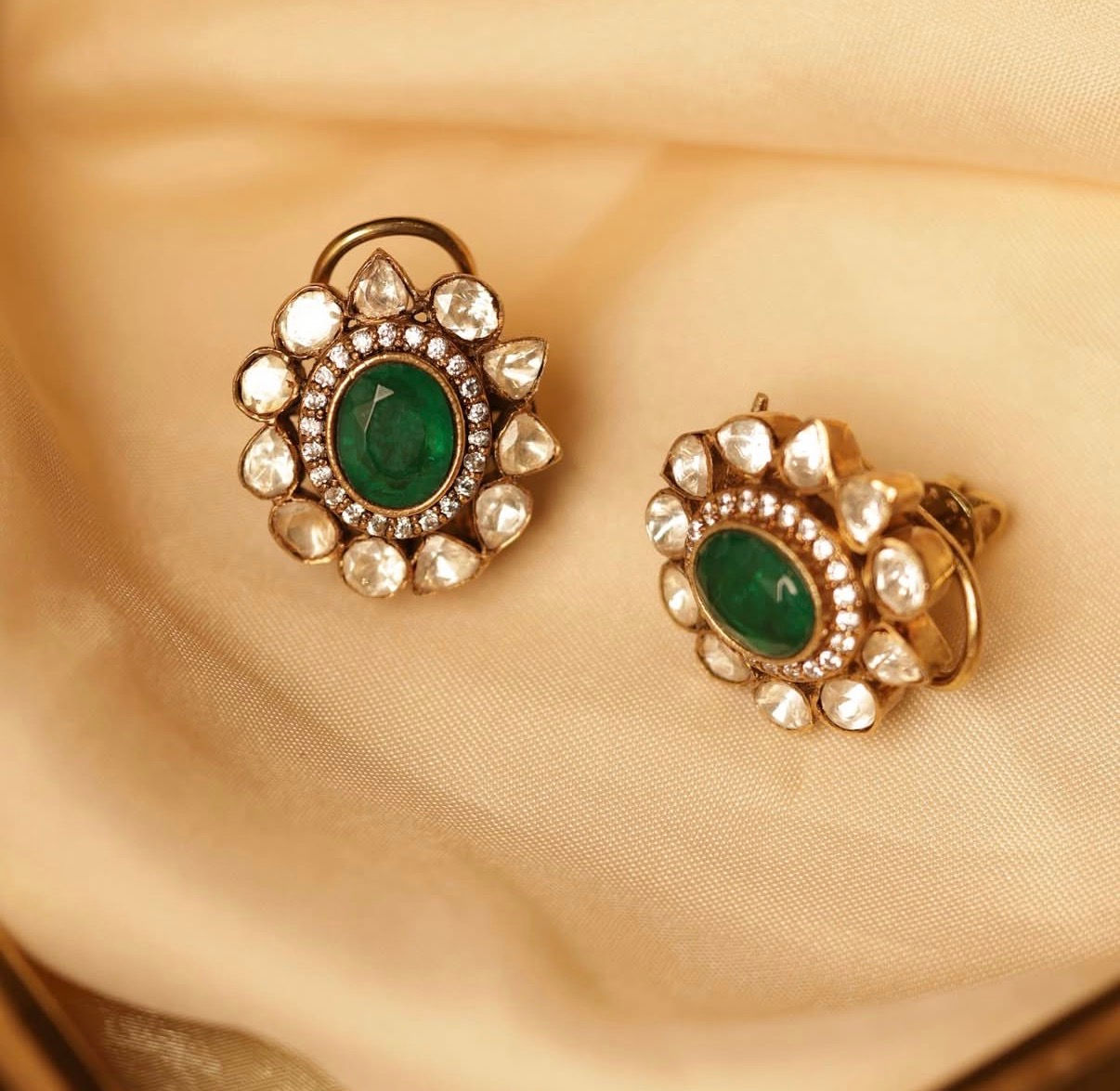 Emerald Flora Studs