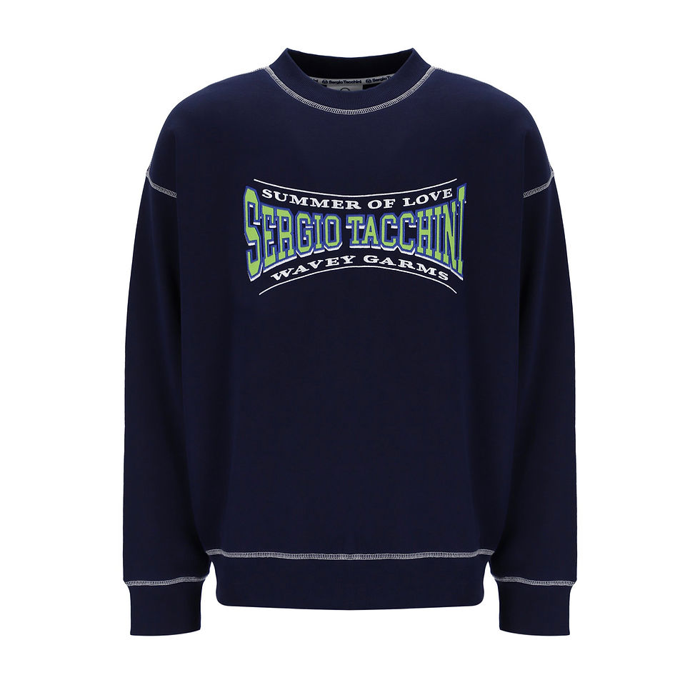 Sergio Tacchini x Wavey Garms Brisa Sweatshirt (Maritime Blue)