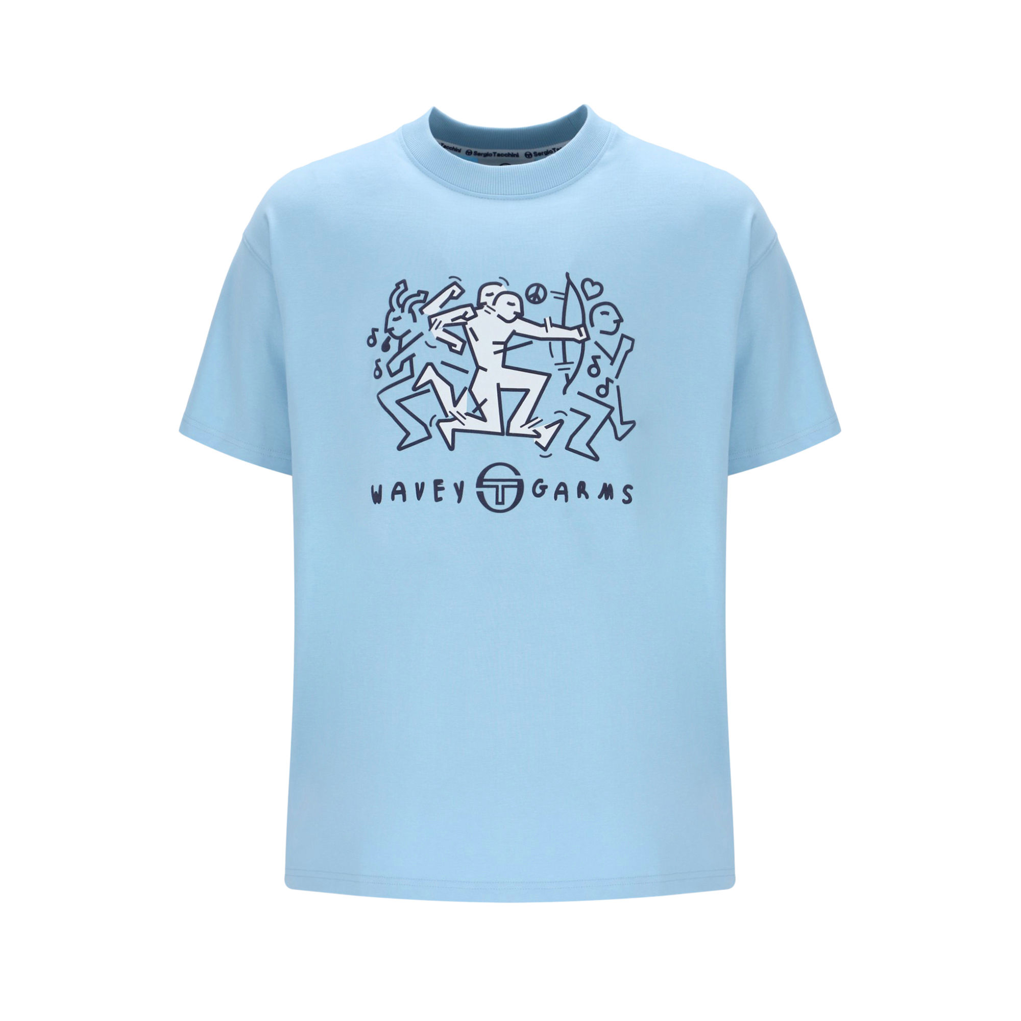 Sergio Tacchini x Wavey Garms Tempo Rave T-shirt (Clear Sky)