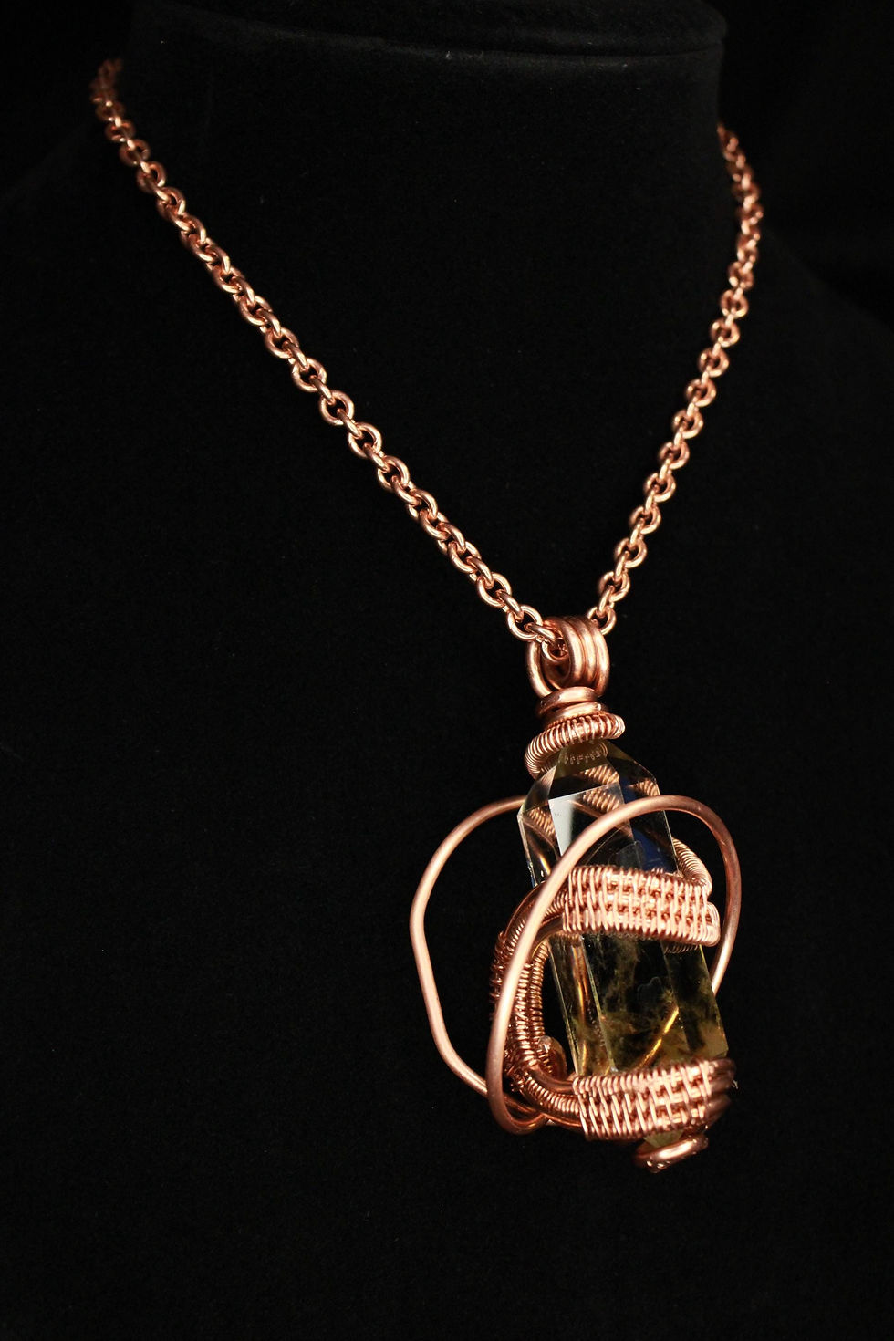 Thumbnail: Brazilian Citrine Pendent and Copper Chain