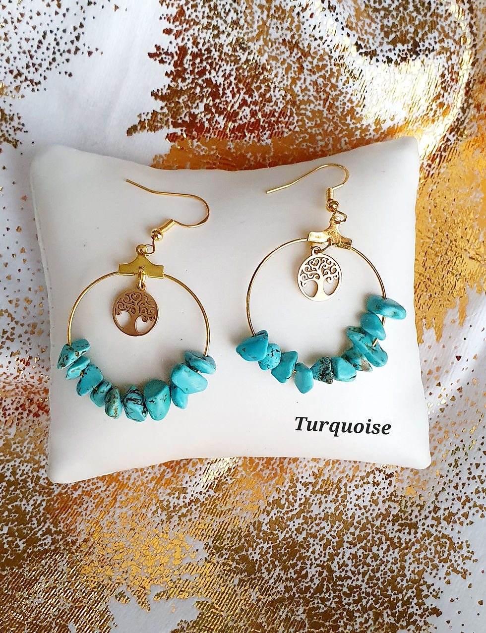 Boucles Turquoise "Communication et Apaisement"