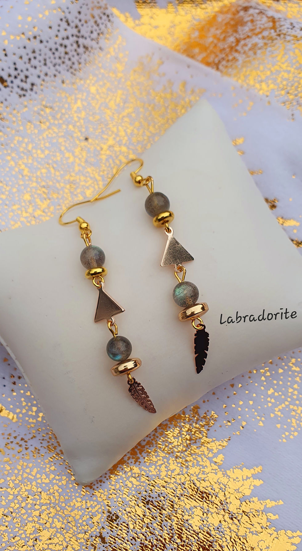 Boucles Labradorite "Bouclier Protection"